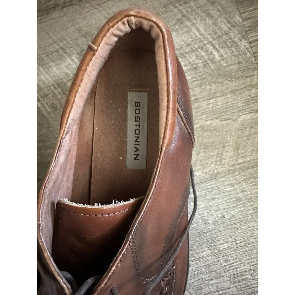Bostonian Mens 11 Brown Le ather Bicycle Toe Derby Oxford Shoes Business Casual